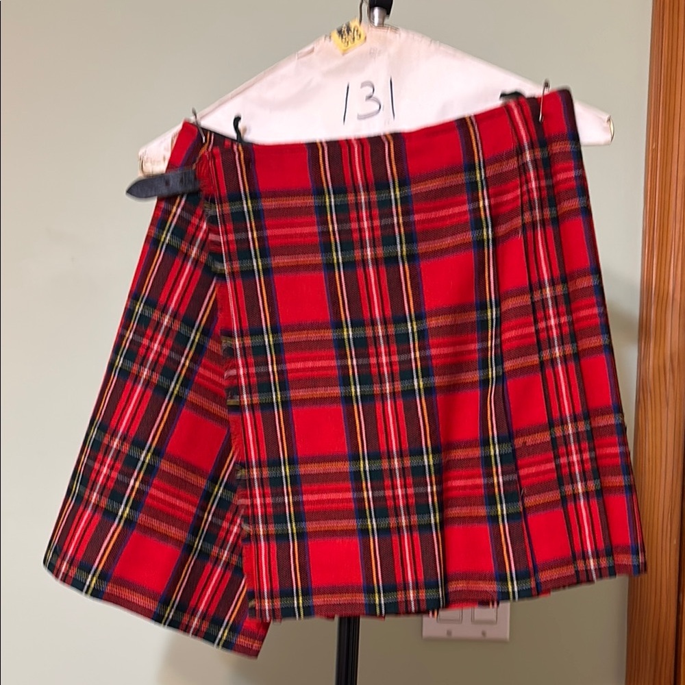 Vintage 80’s Red Asymmetrical A-Line Mini Skirt